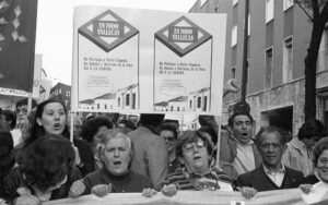 Manifestaciones para la ampliación del Metro en 1980