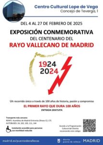 Cartel de la Exposición conmemorativa del Centenario del Rayo Vallecano